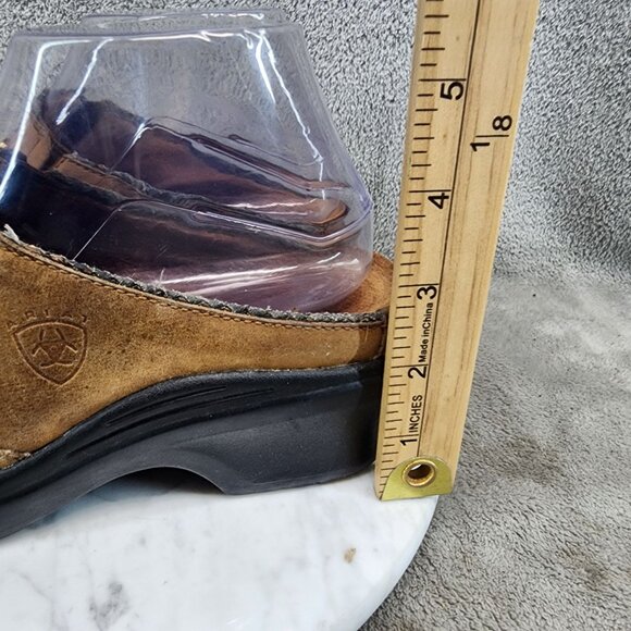 Ariat Shoes Womens Size 7 Mendocino Tassel Clog Brown Leather Slip-On *Read* - Picture 5 of 14